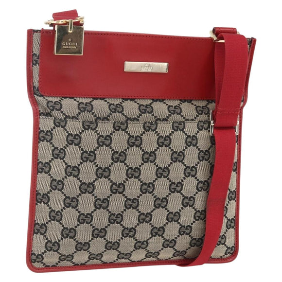 GUCCI GG Canvas Shoulder Bag Beige Gold 019 0348 Auth 151586