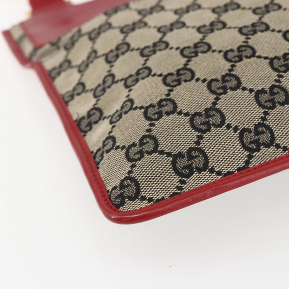 GUCCI GG Canvas Shoulder Bag Beige Gold 019 0348 Auth 151586