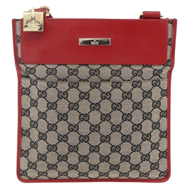 GUCCI GG Canvas Shoulder Bag Beige Gold 019 0348 Auth 151586 - 0