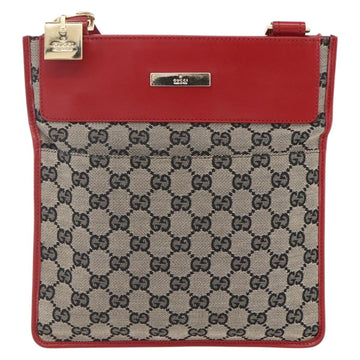 GUCCI GG Canvas Shoulder Bag Beige Gold 019 0348 Auth 151586 - 0