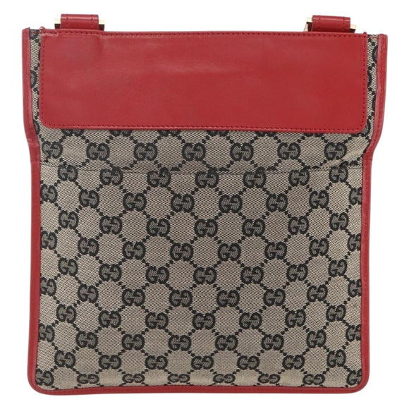 GUCCI GG Canvas Shoulder Bag Beige Gold 019 0348 Auth 151586