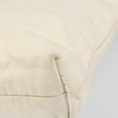 GUCCI Tote Bag Canvas White Gold Auth 151588-9