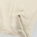 GUCCI Tote Bag Canvas White Gold Auth 151588-16