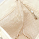 GUCCI Tote Bag Canvas White Gold Auth 151588-20