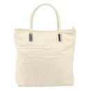 GUCCI Tote Bag Canvas White Gold Auth 151588-13