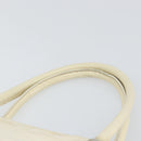 GUCCI Tote Bag Canvas White Gold Auth 151588-8