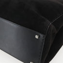 Salvatore Ferragamo Tote Bag Suede Black Silver Auth 151590-15