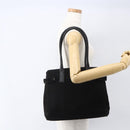 Salvatore Ferragamo Tote Bag Suede Black Silver Auth 151590-22