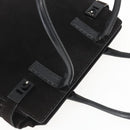 Salvatore Ferragamo Tote Bag Suede Black Silver Auth 151590-6