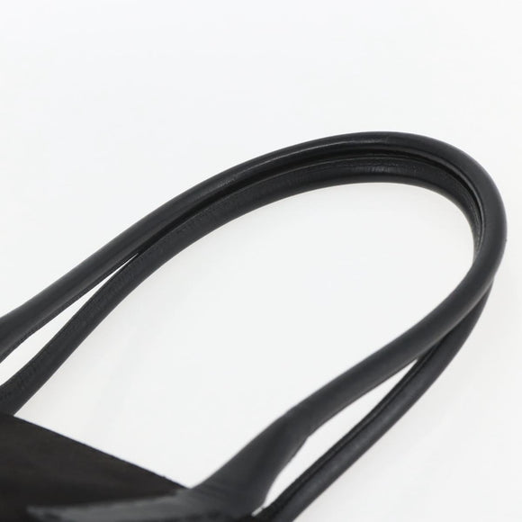 Salvatore Ferragamo Tote Bag Suede Black Silver Auth 151590