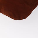 GUCCI Purse Pouch Suede Brown Gold Auth 151593-14