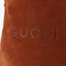 GUCCI Purse Pouch Suede Brown Gold Auth 151593-9