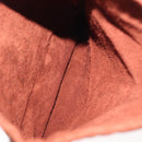 GUCCI Purse Pouch Suede Brown Gold Auth 151593-10