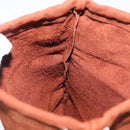 GUCCI Purse Pouch Suede Brown Gold Auth 151593-11