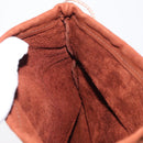 GUCCI Purse Pouch Suede Brown Gold Auth 151593-12