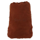 GUCCI Purse Pouch Suede Brown Gold Auth 151593-13