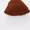 GUCCI Purse Pouch Suede Brown Gold Auth 151593-7