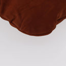 GUCCI Purse Pouch Suede Brown Gold Auth 151593-8