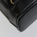 GUCCI Bamboo Shoulder Bag Patent leather Black Gold 003 3444 0127 Auth 151595-9