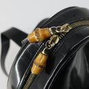 GUCCI Bamboo Shoulder Bag Patent leather Black Gold 003 3444 0127 Auth 151595-17