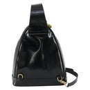 GUCCI Bamboo Shoulder Bag Patent leather Black Gold 003 3444 0127 Auth 151595-2