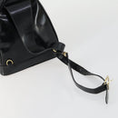 GUCCI Bamboo Shoulder Bag Patent leather Black Gold 003 3444 0127 Auth 151595-7