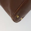 GUCCI Bamboo Hand Bag Leather 2way Brown Gold 000 2865 0290 Auth 151596-9