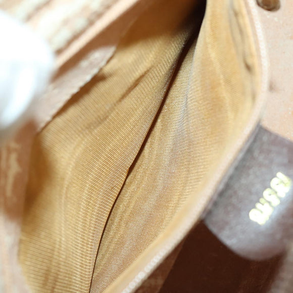 GUCCI Bamboo Hand Bag Leather 2way Brown Gold 000 2865 0290 Auth 151596