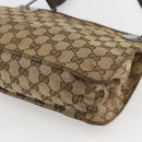 GUCCI GG Canvas Shoulder Bag Beige Silver 120841 Auth 151597-15