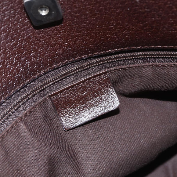 GUCCI GG Canvas Shoulder Bag Beige Silver 120841 Auth 151597