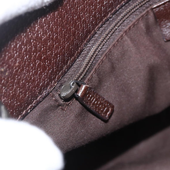 GUCCI GG Canvas Shoulder Bag Beige Silver 120841 Auth 151597