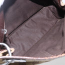 GUCCI GG Canvas Shoulder Bag Beige Silver 120841 Auth 151597-11