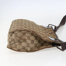 GUCCI GG Canvas Shoulder Bag Beige Silver 120841 Auth 151597-4