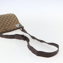 GUCCI GG Canvas Shoulder Bag Beige Silver 120841 Auth 151597-7