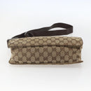 GUCCI GG Canvas Shoulder Bag Beige Silver 120841 Auth 151597-5