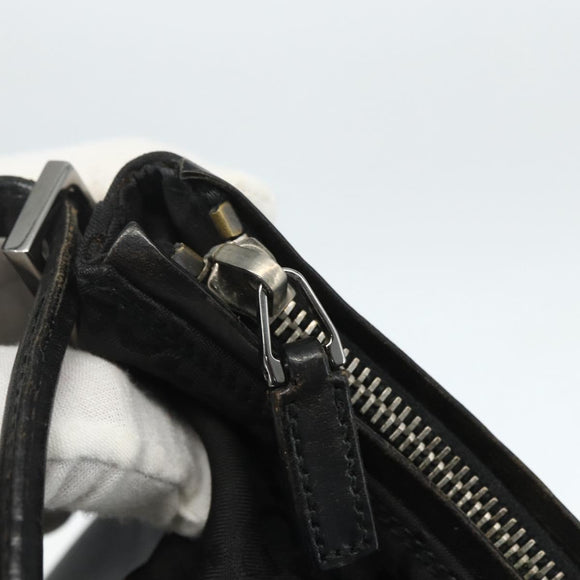 GUCCI GG Canvas Shoulder Bag Black Silver 001 3766 2123 Auth 151598