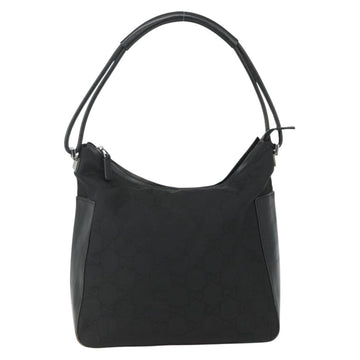 GUCCI GG Canvas Shoulder Bag Black Silver 001 3766 2123 Auth 151598 - 0