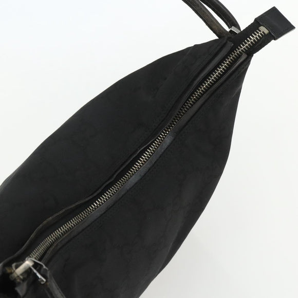 GUCCI GG Canvas Shoulder Bag Black Silver 001 3766 2123 Auth 151598