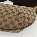 GUCCI GG Canvas Shoulder Bag Beige Silver 181092 Auth 151600-10