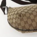 GUCCI GG Canvas Shoulder Bag Beige Silver 181092 Auth 151600-13