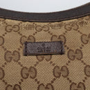 GUCCI GG Canvas Shoulder Bag Beige Silver 181092 Auth 151600-14
