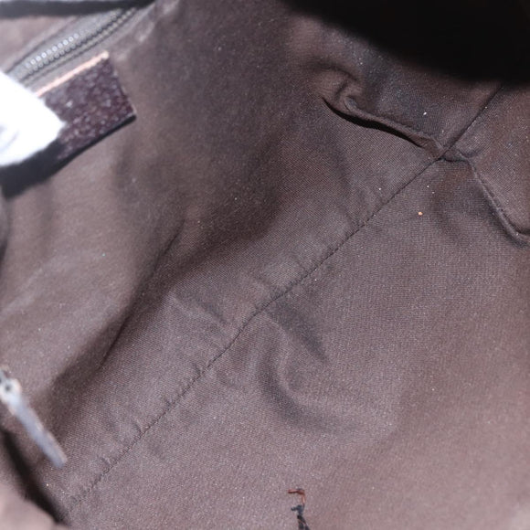 GUCCI GG Canvas Shoulder Bag Beige Silver 181092 Auth 151600