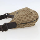 GUCCI GG Canvas Shoulder Bag Beige Silver 181092 Auth 151600-4