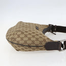 GUCCI GG Canvas Shoulder Bag Beige Silver 181092 Auth 151600-5