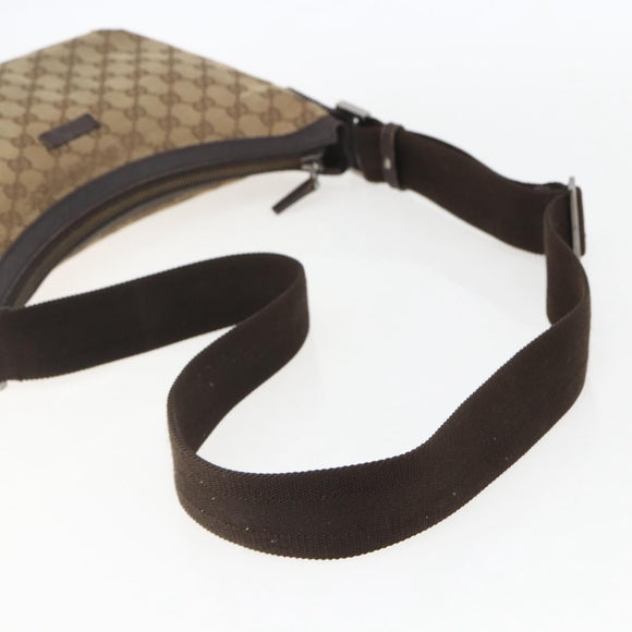 GUCCI GG Canvas Shoulder Bag Beige Silver 181092 Auth 151600