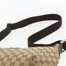 GUCCI GG Canvas Shoulder Bag Beige Silver 181092 Auth 151600-8