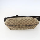 GUCCI GG Canvas Shoulder Bag Beige Silver 181092 Auth 151600-9