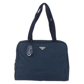 PRADA Hand Bag Nylon Navy Silver Auth 151601 - 0