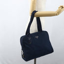 PRADA Hand Bag Nylon Navy Silver Auth 151601-24