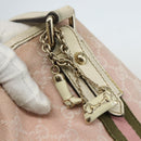 GUCCI GG Canvas Sherry Line Tote Bag Pink Gold khaki 137396 Auth 151602-14